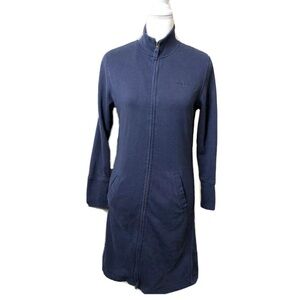 Blue Torch Long Jacket Zip Up Sweater Dress